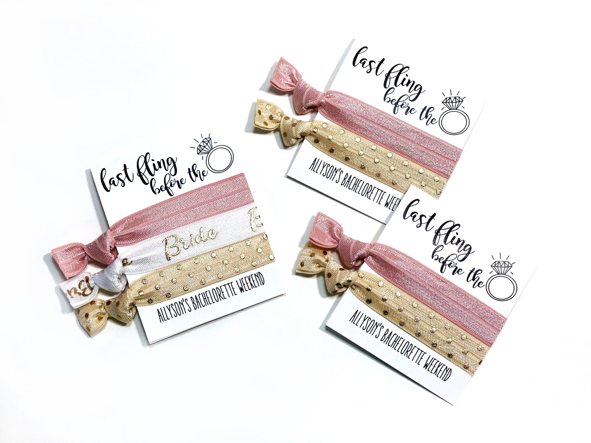 Last Fling Before the Ring Bachelorette Party Favors 2 Hair | Etsy