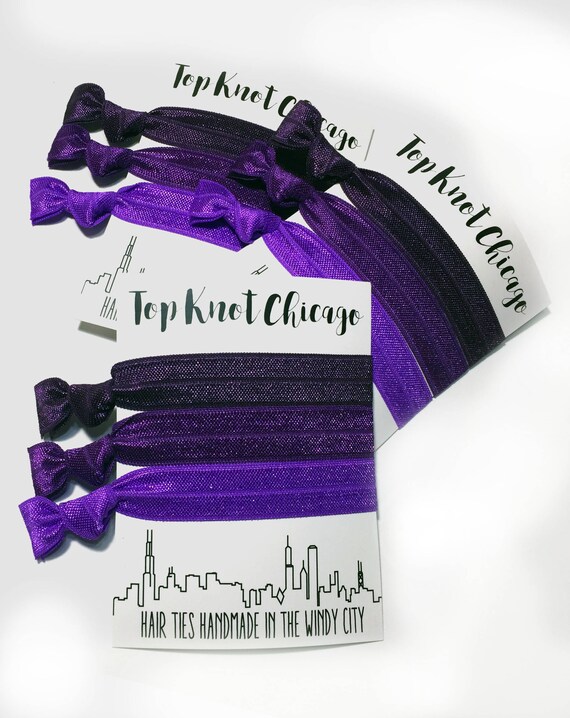 Purple Hair Ties Hair Bands Ponytail Holder Ribbon Hair Etsy