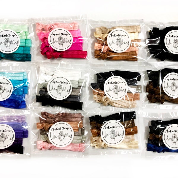 Bulk Hair Ties  | Set of 10 Elastic Hair Ties