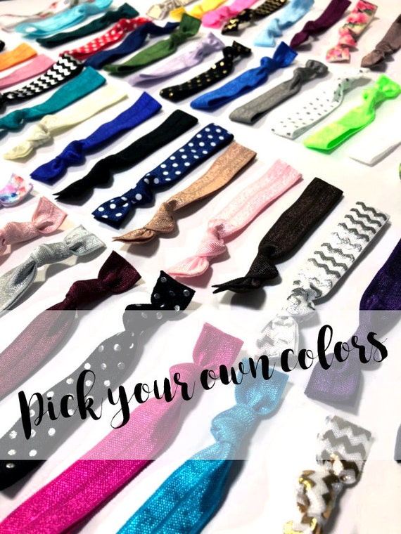Choose Your Colors Elastic Hair Ties Ponytail Holders Etsy