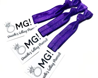 OMG! Bachelorette Party Favors - Bridal Shower Favors - Bridesmaid Proposals - Bachelorette Hair Ties - Personalized Hair Tie Favors*