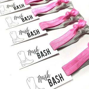 Nash Bash Bachelorette Party Favors Nashville Bachelorette Favors Bachelorette Party Hair Tie Favors Nash Bash Bachelorette Boots image 2
