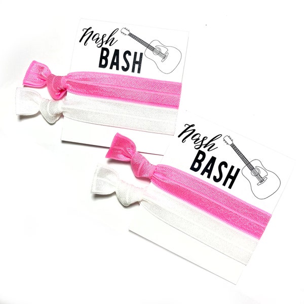 Nash Bash Bachelorette Party Favors | 2 Hair Ties per Favor | Nashville Birthday Hair Ties | Nash Bash Favors