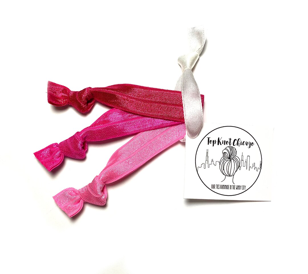 Pink Hair Ties Pink Ombre Hair Elastics Hair Accessories for Women ...