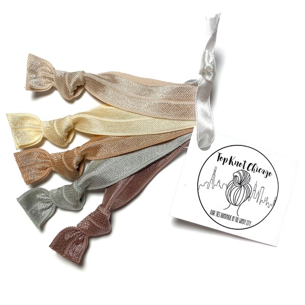 Light Neutral Blonde Elastic Hair Ties | Bombshell Package