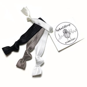 Monochrome Package Set of 3 Hair Ties image 3