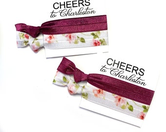 Charleston Bachelorette Party Favors | 2 Hair Ties per Favor | Charleston Hair Tie Favors