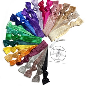 Variety Pack of Solid Color Hair Elastics You Choose 10, 15, 20, 25 or 50 Elastic Hair Ties Grab Bags image 3