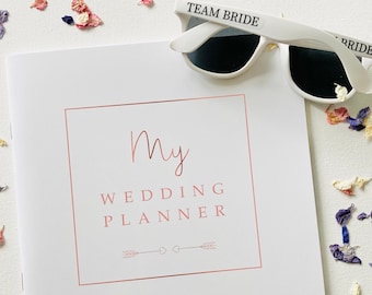 The Ultimate Wedding Planner For Brides - 50 Page Wedding Organiser - Choose your FREE pair of Wedding Sunglasses!