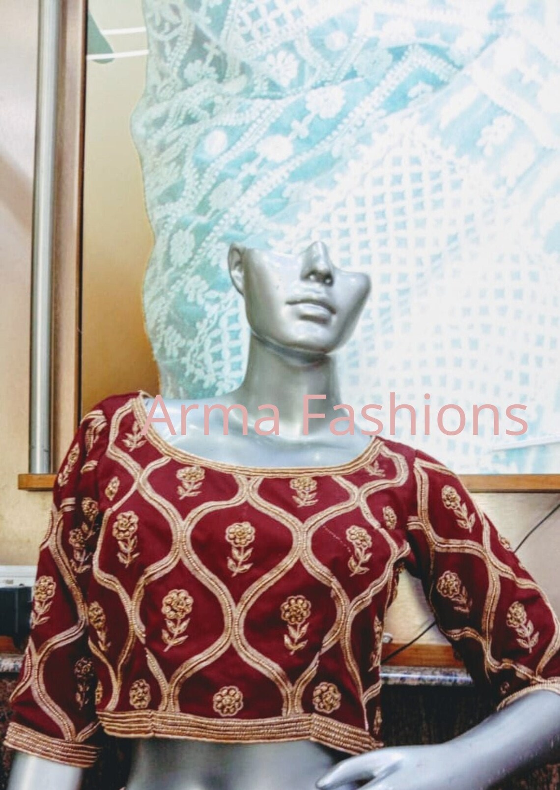 dabka work blouse