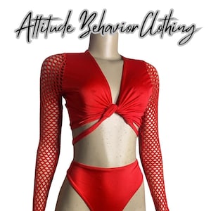 Bottlegirl Uniforms Bottlegirl Outfits Red Two Piece Set