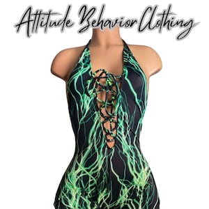 Bottlegirl Uniforms Bottlegirl Outfits Lighting Print Romper