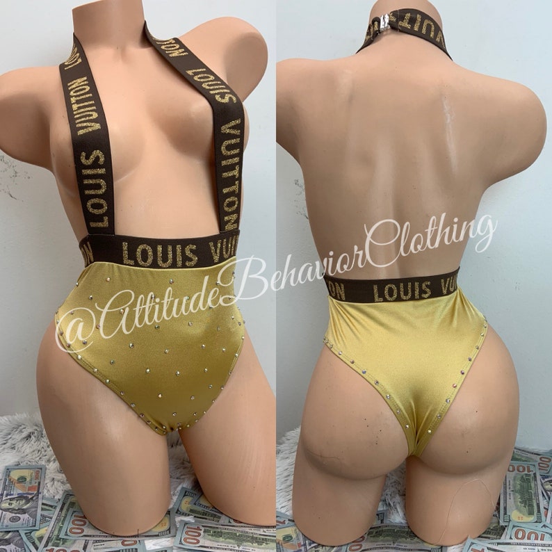 Exotic Dancewear One Piece Exotic Dancewear Golden Riches Exotic Dancewear Designer - Exotic Dancewear High Waist Stripper Outfits
