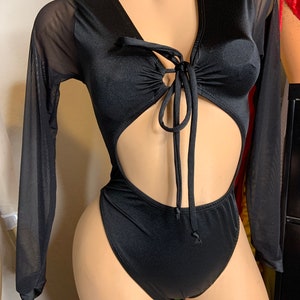 Bottlegirl Uniform Black Longsleeve Bodysuit