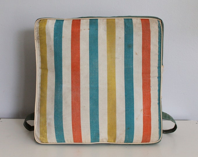 Vintage Boat Cushion Vintage Nautical Decor Boat Decor Etsy