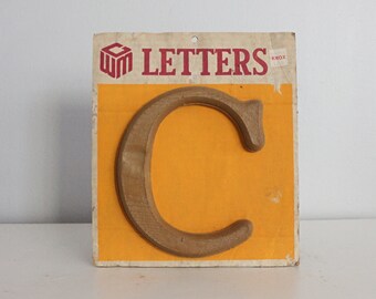 Niedliche Vintage Buchstabe C Wand dekor, Kunststoff Holz Maserung Stil, Kinderzimmer Buchstabe
