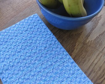 Blue, Teal, and Green Handwoven Towel