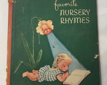 Livre pour enfants "Comptines préférées" Illus. par Valeria Patterson et publié à Kenosha, WI 1946, par John Martin's House