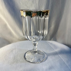 Spatula, Pattern Glass Goblet, Rare Find, 6 1/8&quot; Tall, Antique Early American Pattern Glass, EAPG, 1860&#39;s Wine or Water Goblet