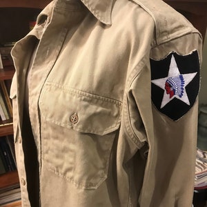Vintage Mens Size M Windbreaker Jacket 2D Infantry Warriors Division