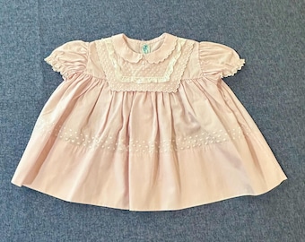 Vintage Pink Embroidered Cotton Baby Dress / 1950's Handmade Philippines  Baby Dress / Pink Cotton Dress With Embroidery - Etsy