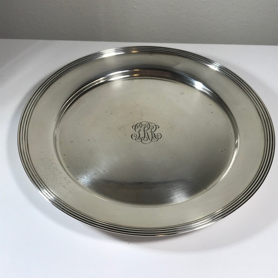 アンティーク ティファニー スターリングシルバー、名刺トレイまたは皿