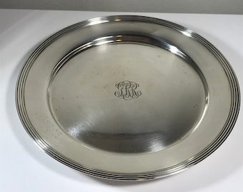 アンティーク ティファニー スターリングシルバー、名刺トレイまたは皿