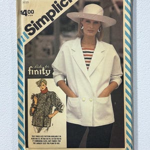 Simplicity 6318, Sz 12-16, Easy Dolman Sleeve Jacket, Uncut Sewing Pattern