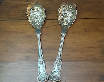 Vintage Sheffield Set of 6 Silver Plate Stainless Steel 8.5 in