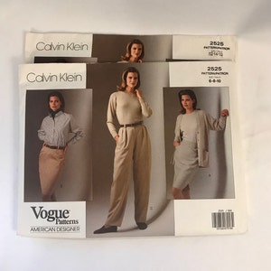 Vintage Calvin Klein Vogue 2525 Sewing Pattern: Skirts & Slacks, Uncut