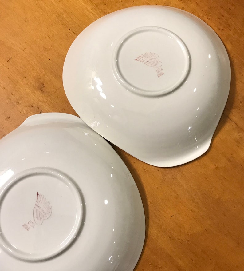 Red Wing Pottery Bowls Pair MCM Pink Spice Salad or soup bowls 8 size