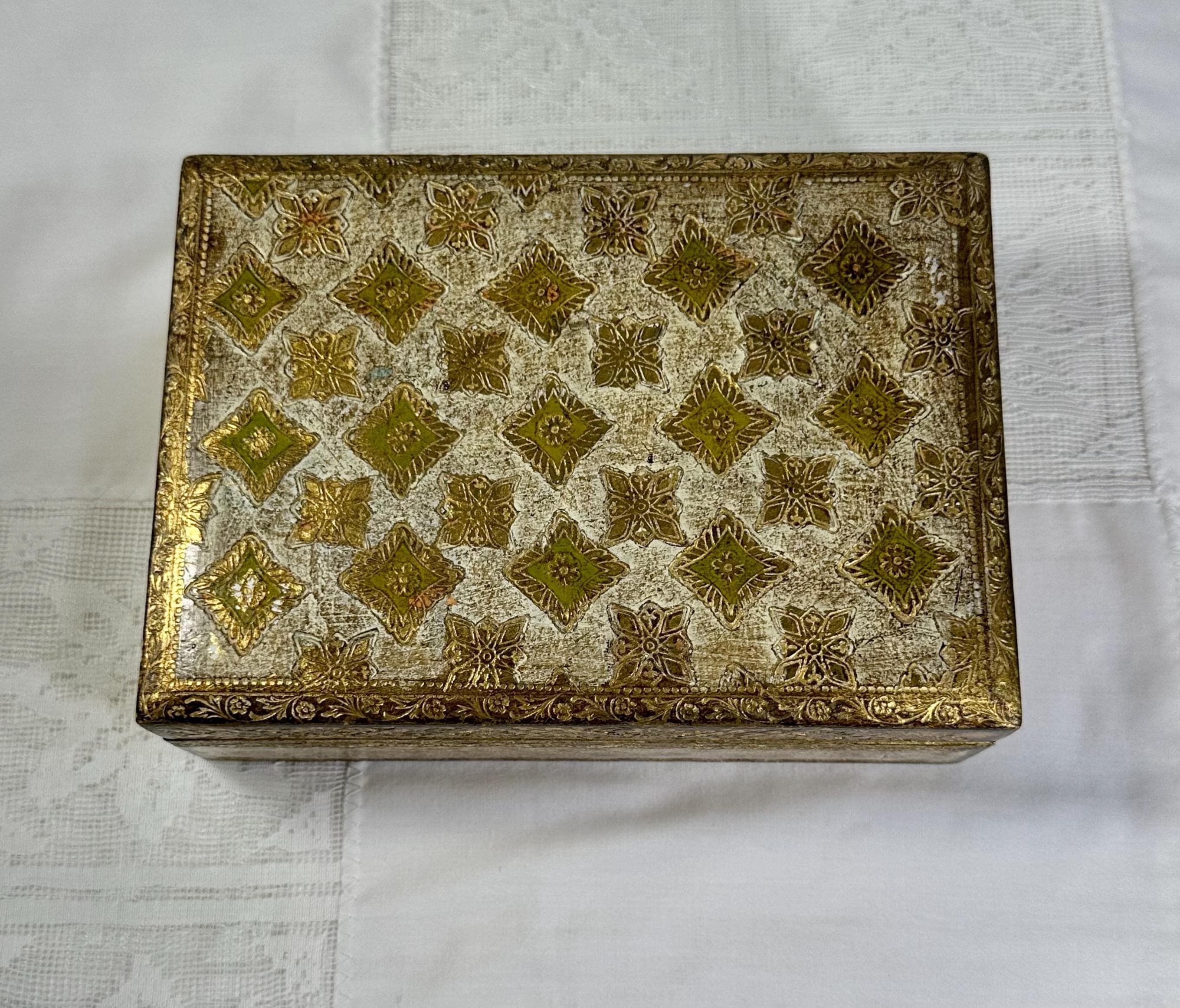 Antique Gold Gilded Box - Etsy