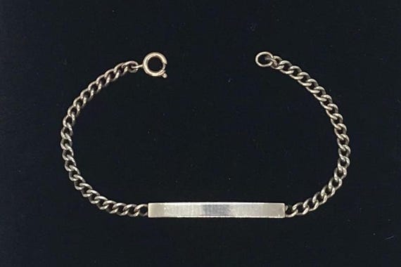 1970's Vintage Tiffany Ribbon ID Bracelet, 6