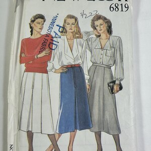 Misses Skirts, New Look 6819 Size 18-26, Waist to 41 1/2" UNC FF Sewing Pattern