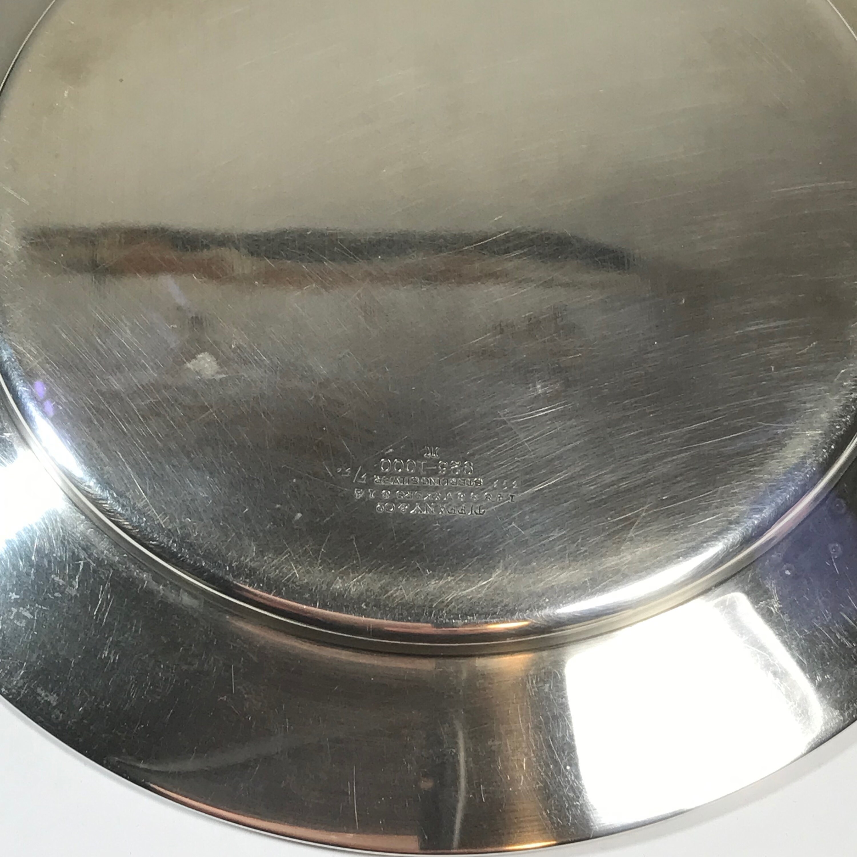 アンティーク ティファニー スターリングシルバー、名刺トレイまたは皿