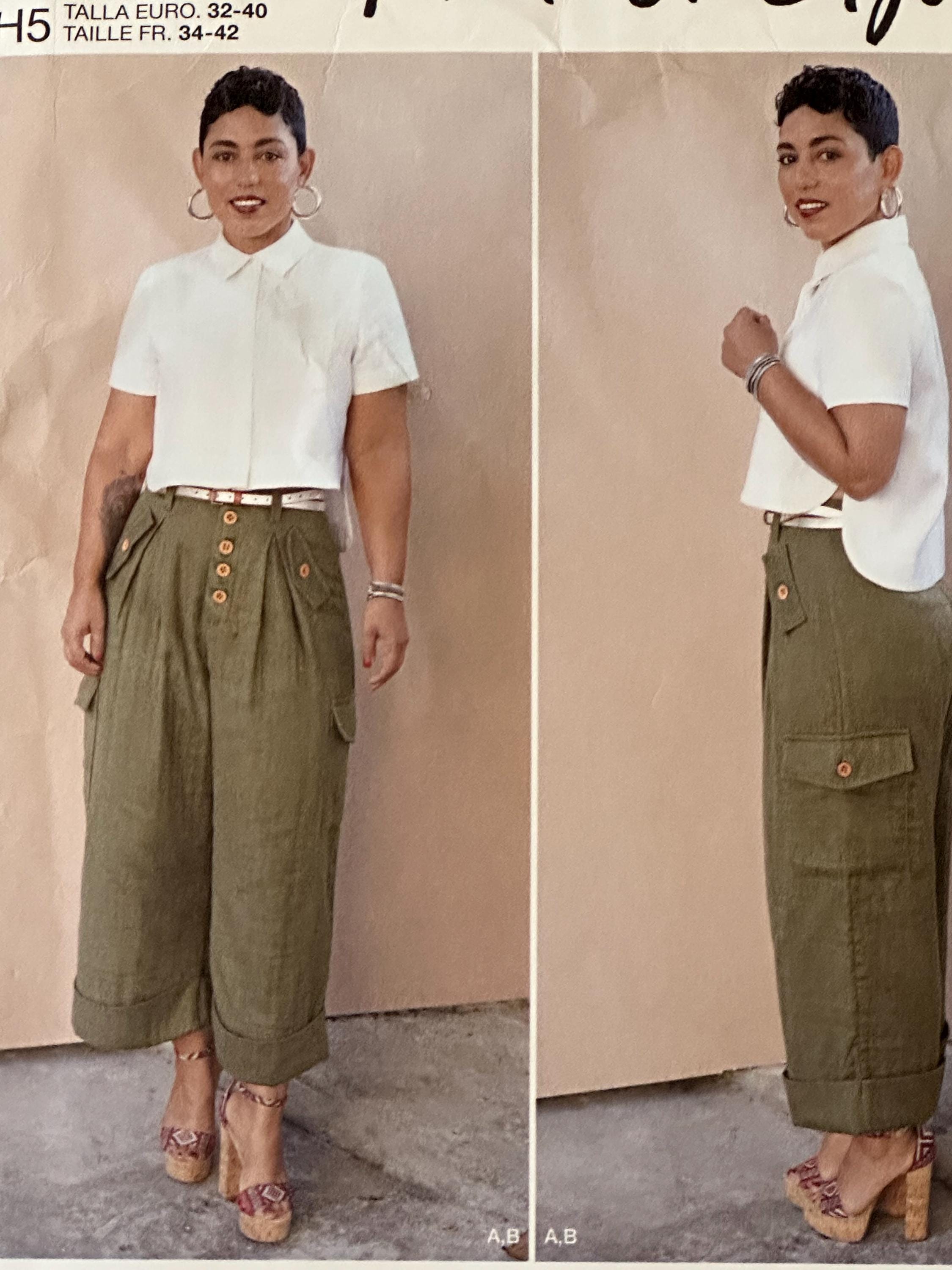 Mimi G Wide Leg Pants & Cropped Blouse, Sizes 6-14, Simplicity