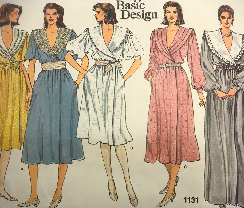 Vogue 1131 Sz 12 Basic Design Wrap Dress for Day or Evening | Etsy