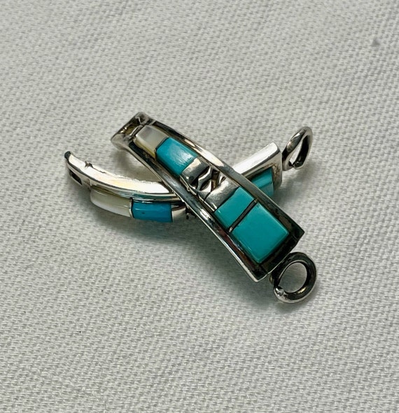 Signed Nestacio, Native American Turquoise and Ste