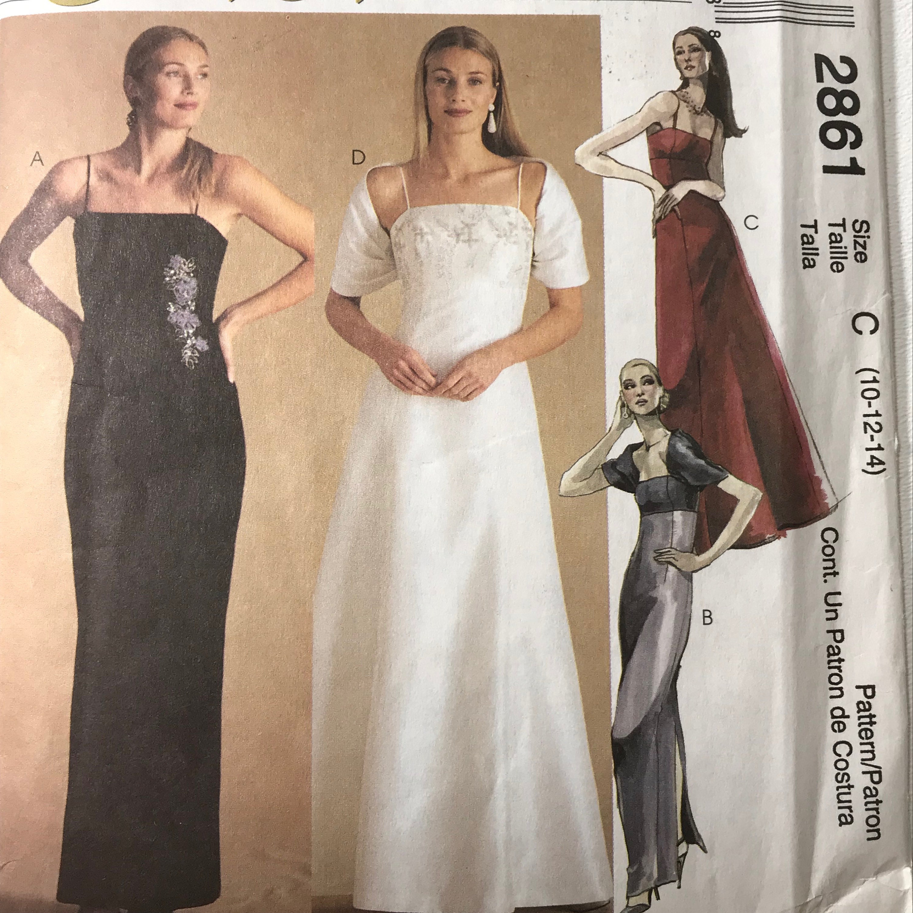 mccalls patterns prom dresses McCalls 3048 Pattern UNCUT 1980s Vintage Scoop Neck Fit Flare Midi Maxi Length Birdal Bridesmaid Prom Dress Tiered Ruffles Ribbon Size 5 7 9