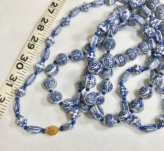 Chinese Export Porcelain Longevity Bead Necklaces… - image 5