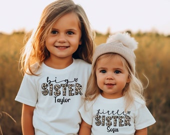 Big Sister Little Sister shirts | Sibling shirts | Big Sister Little Sister | T-Shirt Bodysuit One piece | Personalized Name | Hospital