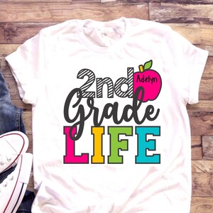 2nd grade Shirt | School shirt | First day of school | Second grade | 2nd grade life | Personalized Name Custom | Going into 2nd | Girl