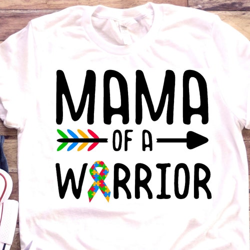 Autism Shirt Mama of a Warrior Awareness Acceptance | Etsy