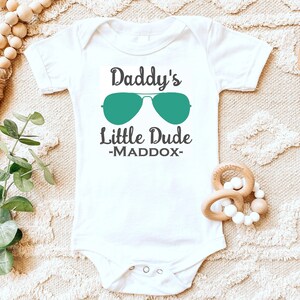 Daddy&#39;s Little Dude Shirt | Fathers Day | Sunglasses | Little Boy | Daddy