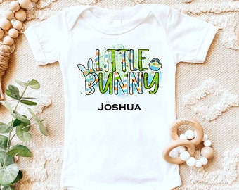 Easter shirt | Little Bunny | T-Shirt One Piece Bodysuit | Little Boy | Personalized name custom |