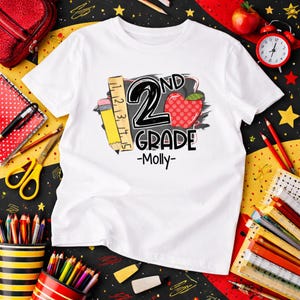 2nd Grade Shirt | School shirt | First day of school | First Grade | Little Girl | Personalized Name Custom | Going into 2nd Grade