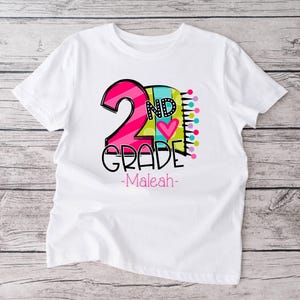 2nd grade Shirt | School shirt | First day of school | Second grade | Little Girl | Personalized Name Custom | Going into 2nd