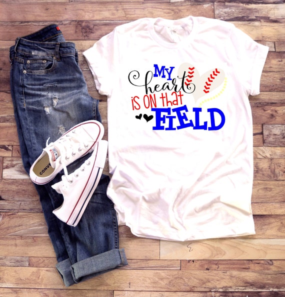 Baseball Mom Love Baseball Heart Red And White T-Shirt Baseball Mom Love Baseball Heart Red And White T-Shirt