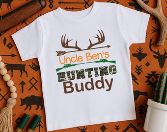 Personalized Uncle's Hunting Buddy shirt | T-Shirt One Piece Bodysuit | Little Boy | Hunt | Baby Boy