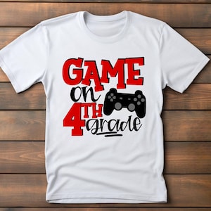 4th grade Shirt | School shirt | First day of school | Fourth grade | Game On 4th grade | Personalized Name Custom | Little boy | Going into